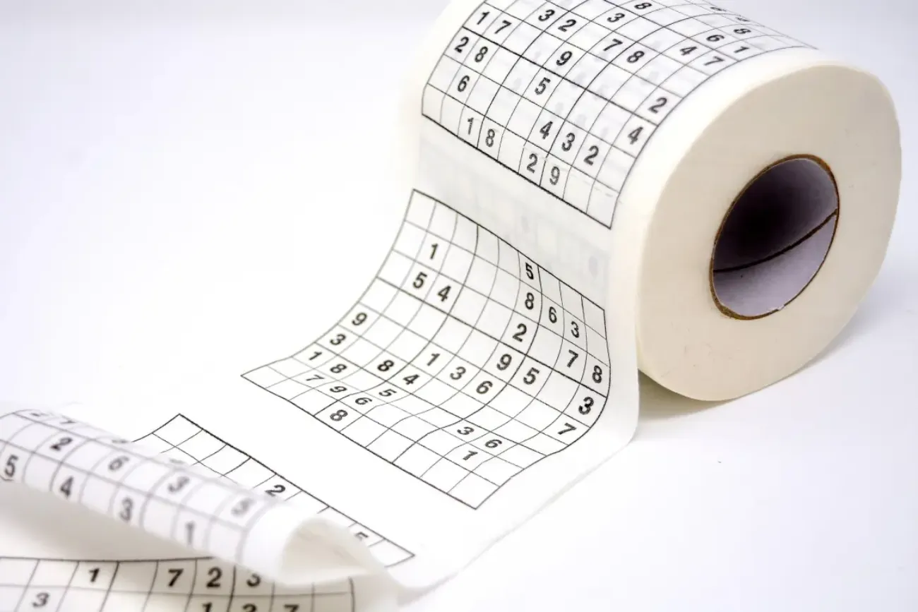 Toalettpappersulle med Sudoku