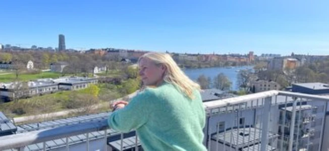 Jenny Ström på Sanofis terrass