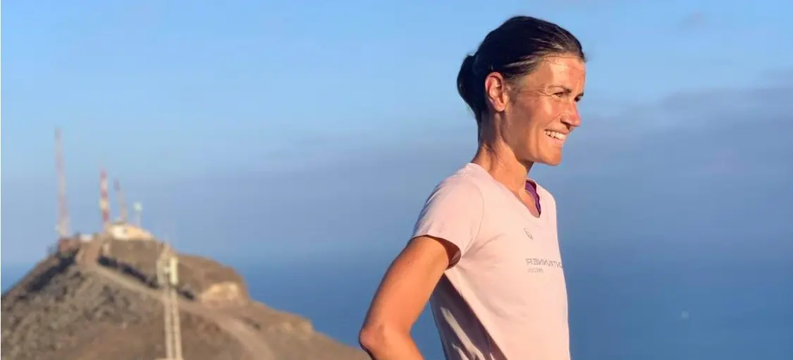 Sofia Norgren på ett berg i Maderia